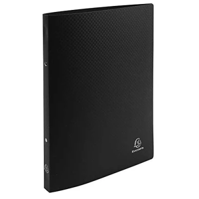 Image of Exacompta ref. 54191SE Set of 5 flexible OPAK binders 2 round rings, diameter 15 mm Spine 20 External dimensions: 32 x 25 cm A4 file format Colour: black