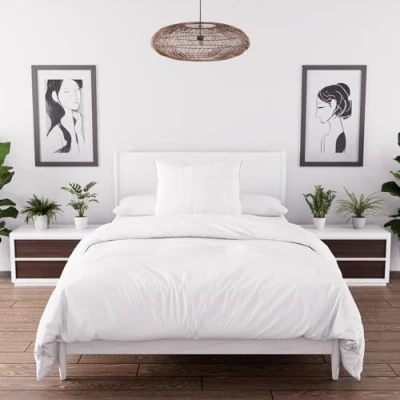 Image of Intemporel Timeless Bohemian Cover Set of Comforter, White, 140 x 200 cm