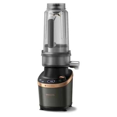 Image of PHILIPS Blender Flip&amp;Juice™ HR3770/00, High Speed with Juice Extractor Module, Black/Copper