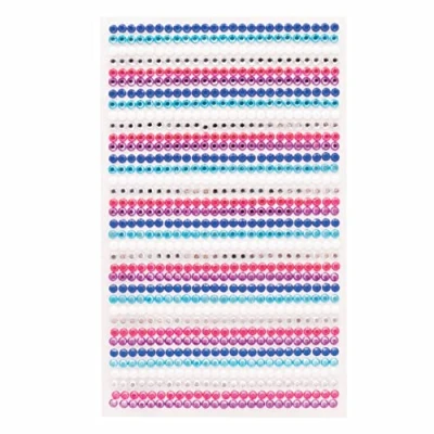 Image of Baker Ross FE637 Winter Self Adhesive Gems Pack of 900, Card Making Supplies, Embellishments for Crafting, Craft Supplies Kids