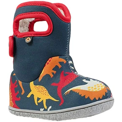 Image of BOGS Unisex Baby Waterproof Snowboot Rain Boot, Puppies Blue, 8.5 UK Child