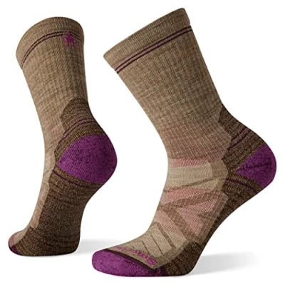 Image of Smartwool Women&#039;s Hike Light Cushion Crew Hiking Socks, Fossil, L UK