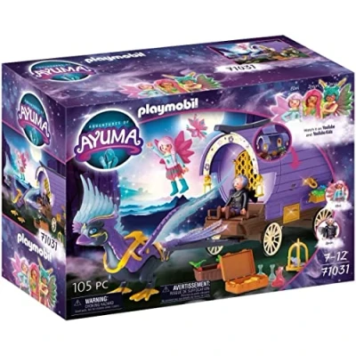 Image of Playmobil 71031 Adventures of Ayuma FAiry Carriage with PhoenixfAiries, Mystical Adventures, Fun Imaginative Role Play, Playset Suitable for Children Ages 7+