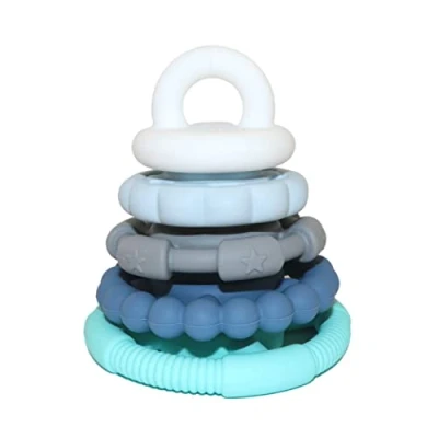 Image of Jellystone Designs JSSTO Rainbow Teether Ocean. Baby Stacker Toy. Suitable for Boys &amp; Girls from Birth