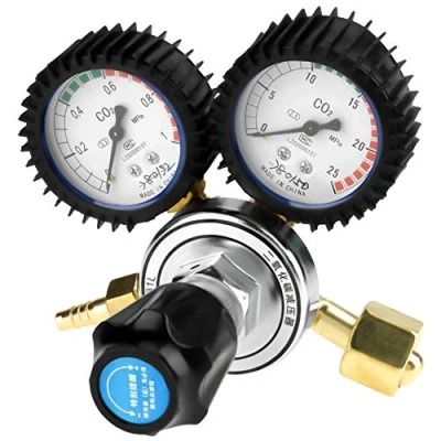 Image of C02 Pressure Regulator, CO2 Gas Bottle Regulator Carbon Dioxide Welding Reducer G5/8,