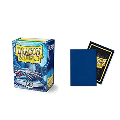 Image of Dragon Shield Matte Blue Standard Size 100 ct Card Sleeves Individual Pack