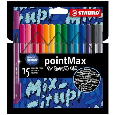 Image of Fineliner STABILO pointMax Snooze One Edition Pack of 15 Assorted Colours