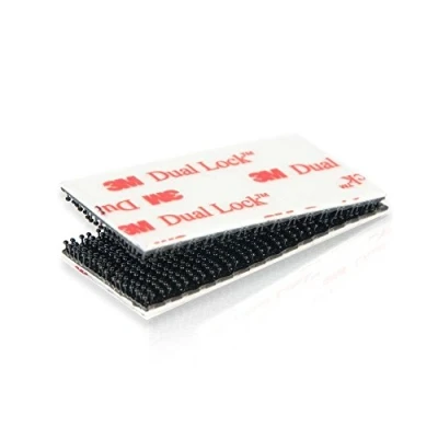 Image of 3M Dual Lock SJ 3550 Pack of 10 Adhesive Pads 25.4 mm x 50 Press Seal Tape Black for Reversible Connections