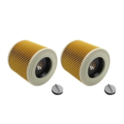 Image of KENSHIRE 2 Pack cartridge filter with steel bracket compatible for Karcher WD series WD2 WD3 WD3P A2004 MV2 MV3 filters wet &amp; dry vacuums 64145520