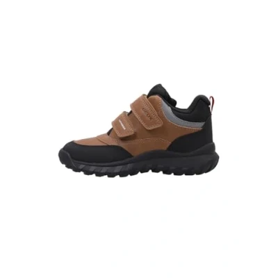 Image of Geox Simbyos Trainers for kids, Size: 6, Cognac/black Imitation leather/ textile