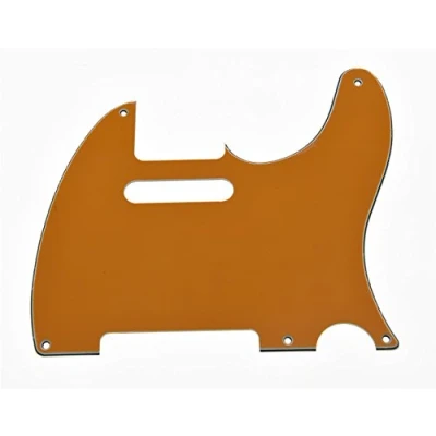 Image of KAISH American Vintage 5 Hole Tele Style Pickguard Guitar Pick Guard Scratch Plate for Telecaster/Tele Orange 3 Ply