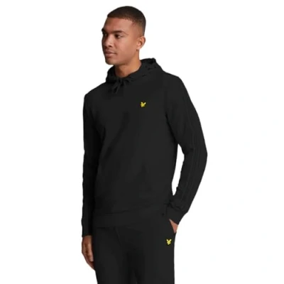 Image of Lyle &amp; Scott Mens Tape Pullover Hoody Jet Black L