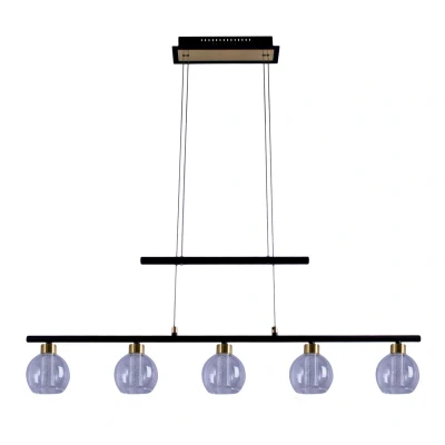 Image of Näve Brass LED pendant light 5 bulb height adjustable
