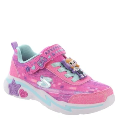 Image of Skechers Girl&#039;s Twinkle Sparks Ombre Flutter Sneaker, Pink, 2.5 UK