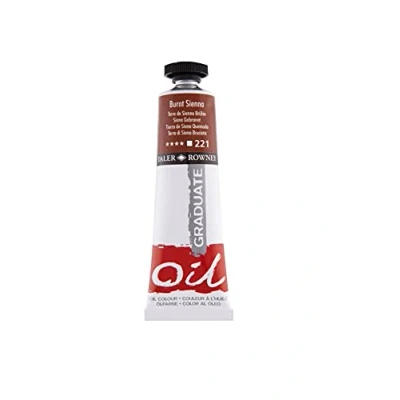 Image of Daler Rowney Graduate Oil Paint, Aluminium Tube, 1.28oz 38 ml, Burnt Sienna