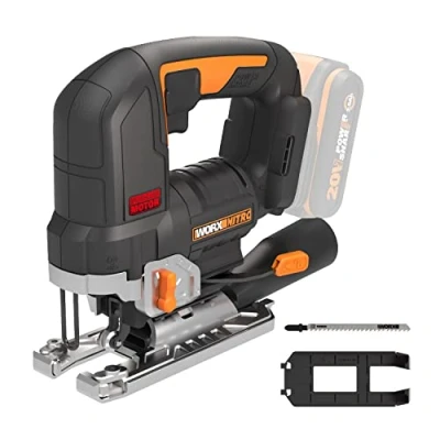 Image of WORX Nitro 18V (20V Max) Cordless Jigsaw, PowerShare, Brushless, 3500spm, Maximum in Wood 120mm, Steel 10mm, WX542.9