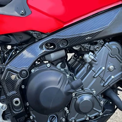 Image of Resin Bike Motorcycle 3D Stickers Compatible with Yamaha Tracer 9 2023 2022. Frame Guard Protection from Bumps and Scratches. Gadget Moto