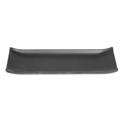 Image of nisbets limited Olympia Kristallon Fusion Melamine Rectangular Plate Large 265mm 10 1/2&quot; (Box 4), Black