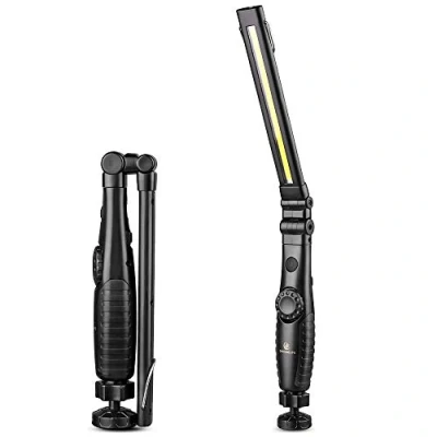 Image of ORHOMELIFE Rechargeable LED Work Light 750 Lumens Foldable Flashlight Handheld Cordless with Magnetic Base, 360Rotate, Power Indicator for Car Repair, Garage, Household, Outdoor