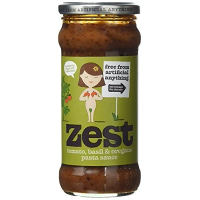 Image of Zest Tomato, Basil and Oregano Pasta Sauce 340 g (Pack of 6)