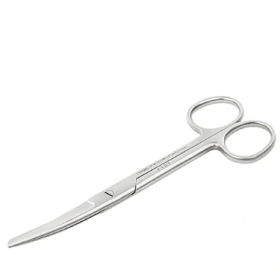 Image of REMOS Household Scissors, Universal, Pointed Round, Curved Blade, 14.5 cm, Stainless Steel