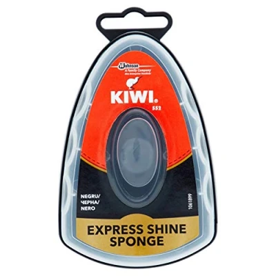 Image of Kiwi Self Polishing Sponge for Shoe Cleaning, Black