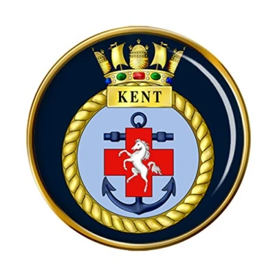 Image of HMS Kent, Royal Navy Pin Badge