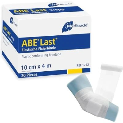 Image of Elastic Conforming Bandage with Crepe Structure, Woven (Pack of 20) (10cm x 4m) Meditrade