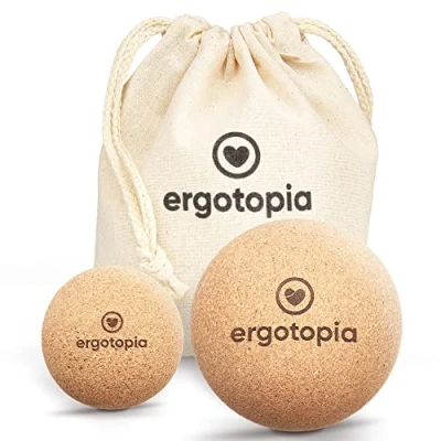 Image of Ergotopia Fascia ball made of antibacterial and durable cork, environmentally friendly massage for targeted self trigger points tension