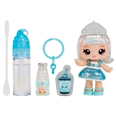 Image of Yummiland Lipgloss Doll Callie Birthday Cake Scented Character with DIY Kit Suitable for Kids Ages 4+