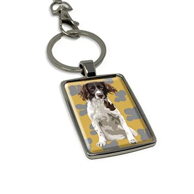 Image of Springer Spaniel Keyring Keychain Gift by Leslie Gerry