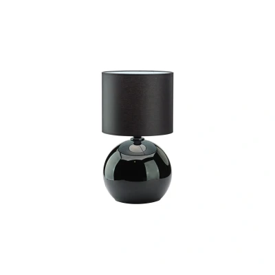 Image of Palla 20cm Table Lamp With Round Shade Black 1xE27