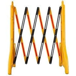 Image of Way4Now Yellow Black Plastic Expandable Barrier (1)