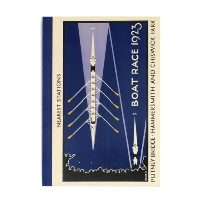 Image of Rex London A5 Lined Notebook Tfl Vintage Poster: Boat Race