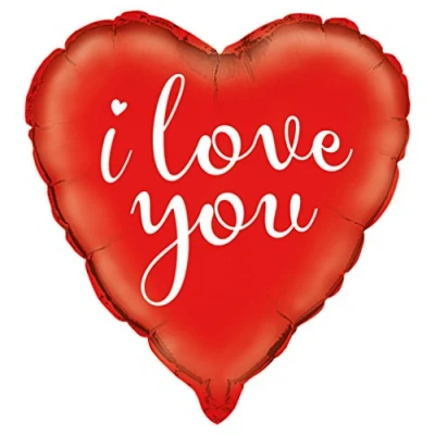 Image of Unique Party 52121 18&quot; Foil Red I Love You Heart Balloon
