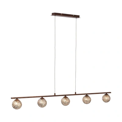 Image of Paul Neuhaus Greta pendant light, 132 cm, 5 bulb, metal, G9