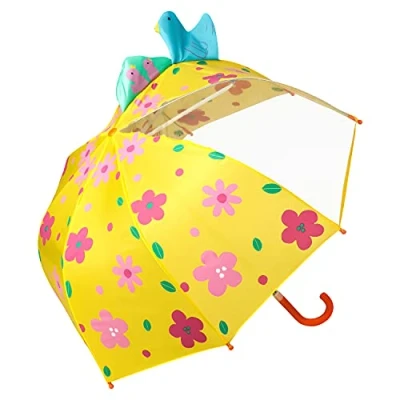 Image of VON LILIENFELD® Umbrella Flowers Children Boys Girls Kids Lightweight Cute Motif 3 D up to Age 8