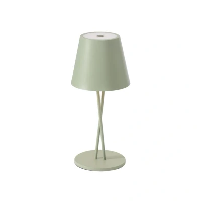 Image of Lindby LED rechargeable table lamp Janea TWIN, green, metal