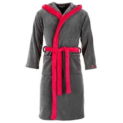 Image of Di FICC Hiano Monza Unisex Dressing Gown with Hood Grey XX Large