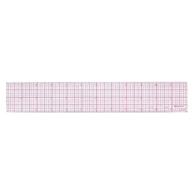 Image of Westcott 8ths 12 Inch Beveled Transparent Ruler (B 70)