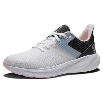 Image of FootJoy Flex Women&#039;s Golf Shoe, White/Black/Pink, 5 UK