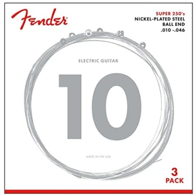 Image of Fender Super 250R NPS Ball End Strings (.010 .046 Gauges) 3 Pack