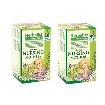 Image of Herbal Nursing Tea for Breastfeeding Mothers stimulating Mother&#039;s Milk 40 Bags by Apotheke Pavel Vana (Pack of 2)