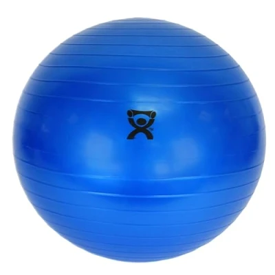 Image of CanDo Exercise Ball, non slip, inflatable, blue, 105cm