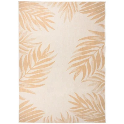 Image of vidaXL Outdoor Flatweave Rug 120x170 cm Leaf Pattern