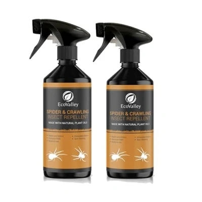 Image of EcoValley Natural Humane Spider Repellent Spray Pet Safe Stopper for Home or Garden 500ml (Pack of 2)
