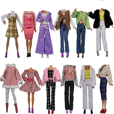 Image of Doll Clothes, Lance Home 5 Sets Summer Outfits Short Dresses Spring Clothes Top Pants Shoes Socks Bag For 29cm Dolls Accessories Baby Gifts (G)