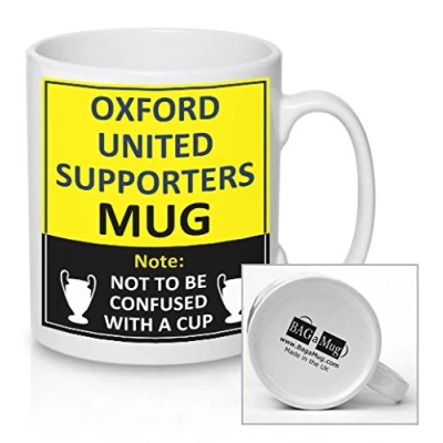 Image of Oxford United Football Supporters Rival Team Joke Funny New and Easy Office Tea Coffee Mug Gift