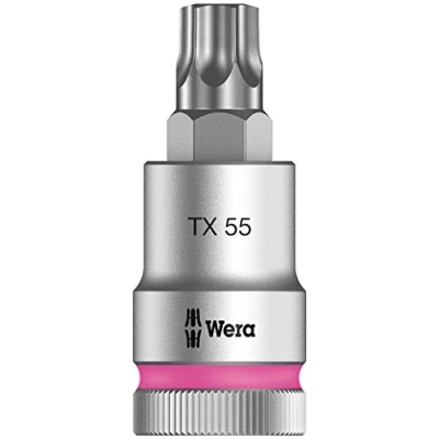 Image of Wera 8767 C HF TORX® Zyklop holding function bit socket, 1/2&quot; drive, TX 55x140mm, 05003857001