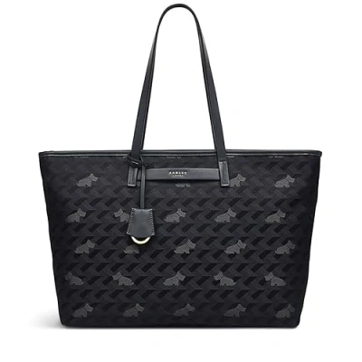 Image of RADLEY Finsbury Park Geo Large Zip Shoulder Bag Black/Dark Grey, Dark Large, darkgray